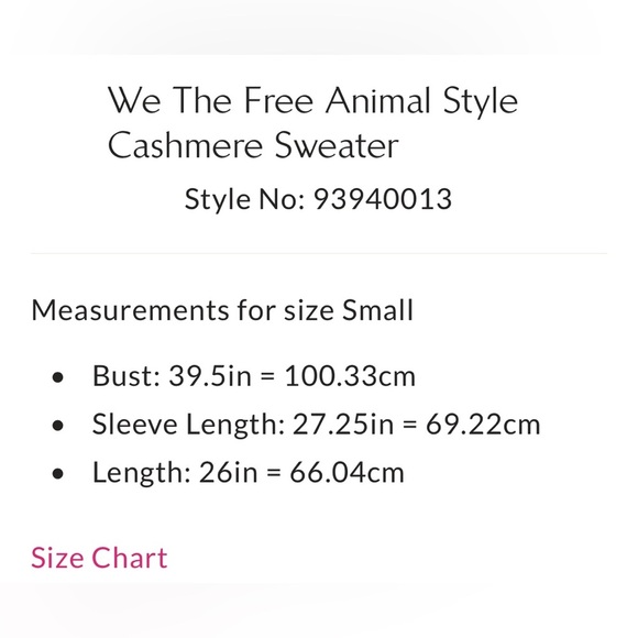 NWT We The Free Animal Style Cashmere Sweater - Picture 2 of 9